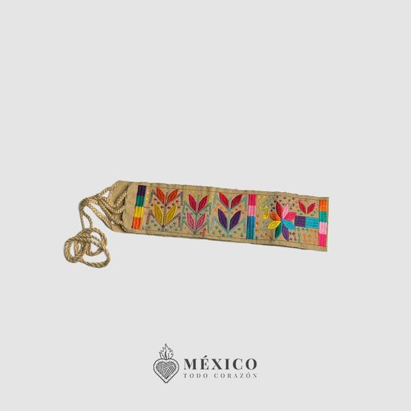 Mexican Folkloric belt day of the dead 5 de Mayo colorfull mexico todo corazon - Picture 3 of 4